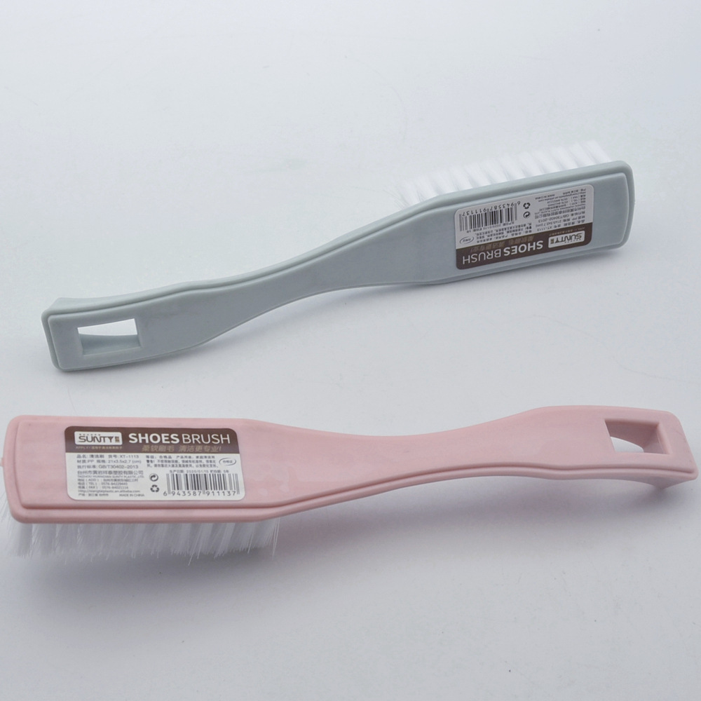 Household Soft Fur Laundry Brush Plastic Board Brush Shoe Brush Clothes Collar Cuff Cleaning Brush Small Long Handle Shoe Brush