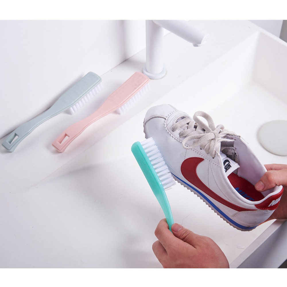 Household Soft Fur Laundry Brush Plastic Board Brush Shoe Brush Clothes Collar Cuff Cleaning Brush Small Long Handle Shoe Brush