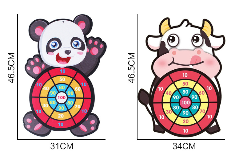 4666 Children's Target Throwing Dart Plate Sticky Ball Self-Adhesive Plate Set Indoor Outdoor Educational Toys Darts