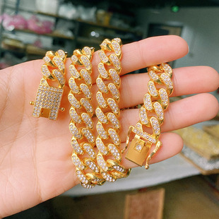 Factory Direct Sales Hip Hop Tennis Chain 5mm Single Row Inlaid Zircon Chain Tennis Chain Transparent Gray Diamond Gun Black Electroplating
