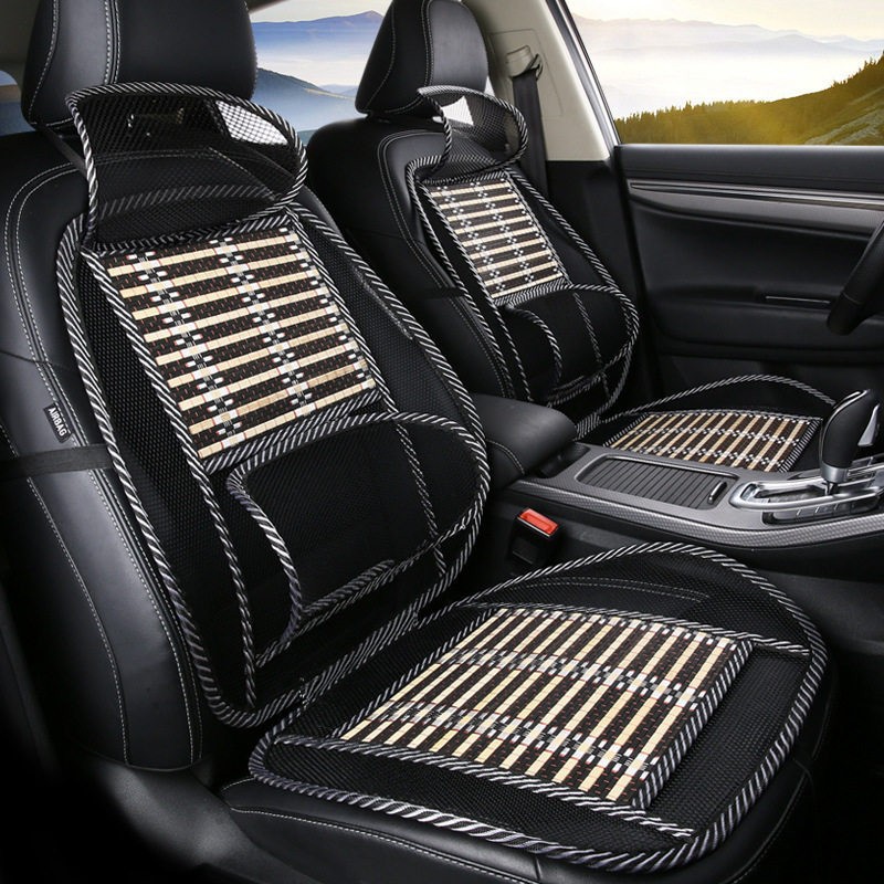 Car Seat Cushion Suitable for All Seasons Supplies Automotive Waist Cushion Summer Bamboo Cool Pad Car Ice Silk Seat Cushion Breathable Seat Cover