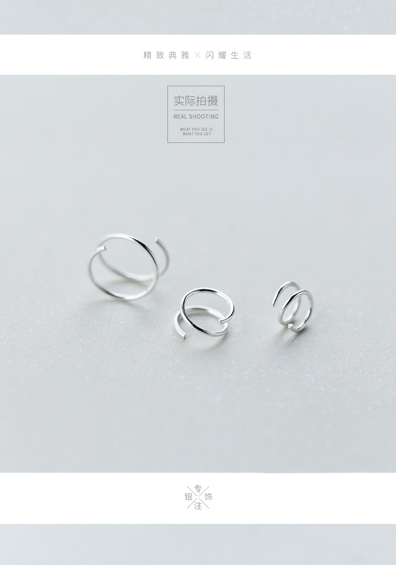 Double Ring Earrings Double Layer Ear Clip Simple Circle Little Earrings Bone Ring Female Personalized Earrings E3812