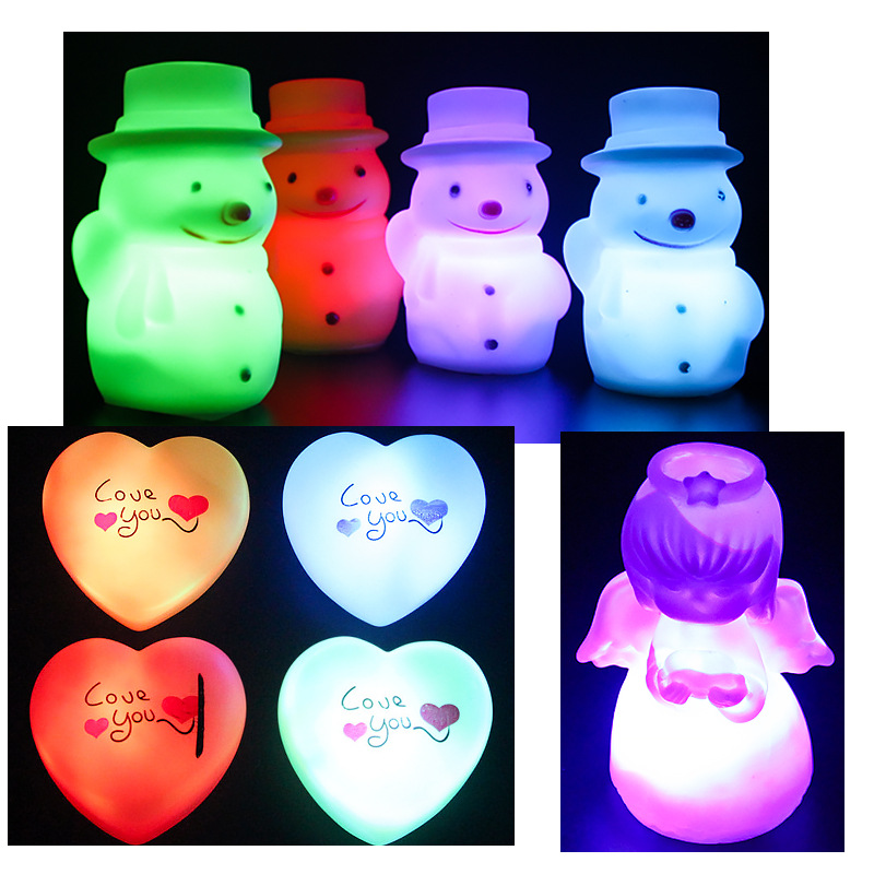 SevenColor Night Light Color Changeable Independent Boxed Led Night Light Night Market Promotion Throw the Circle Toys