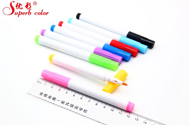 Factory direct selling safety non-toxic erasable chalk electronic fluorescent pen color lamp board pen LED electronic luminous pen