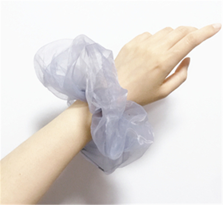 Japanese and Korean Summer New Oversized Circle Thin Mesh Large Intestine Ring Ins Girl Organza Hair Band Accessories