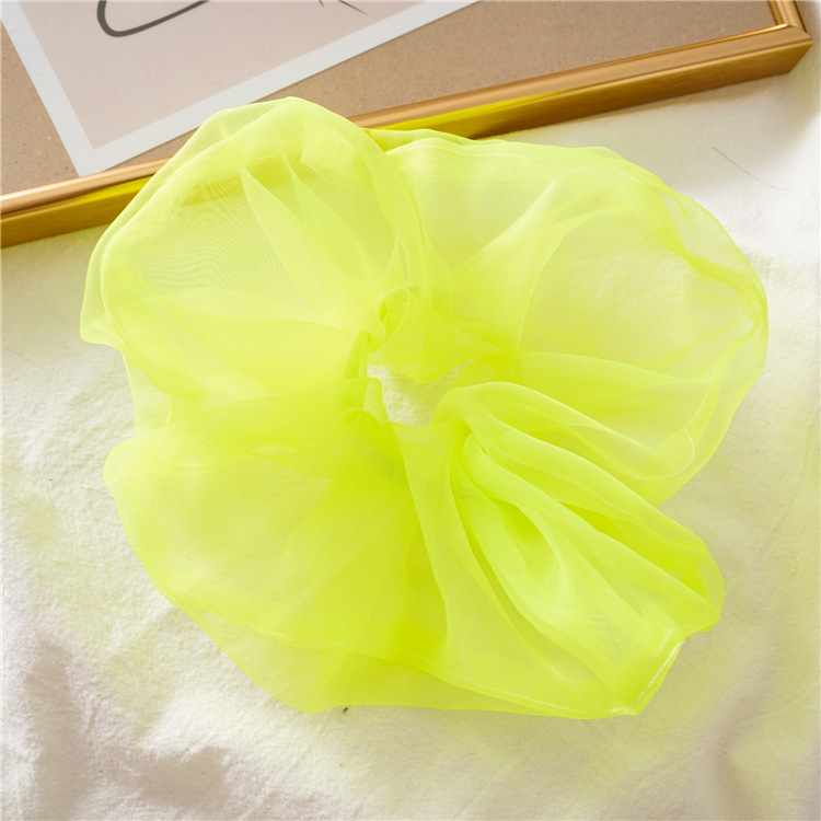 Japanese and Korean Summer New Oversized Circle Thin Mesh Large Intestine Ring Ins Girl Organza Hair Band Accessories