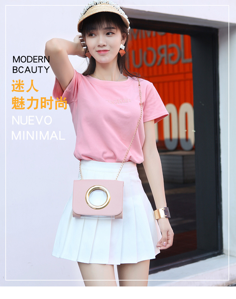 2021 New Women's Bag Korean Style Golden Large Circle Retro Small Square Bag Trendy Women's One Shoulder Crossbody Phone Bag 2021 New Women's Bag Korean Style Golden Large Circle Retro Small Square Bag Trendy Women's One Shoulder Crossbody Phone Bag
