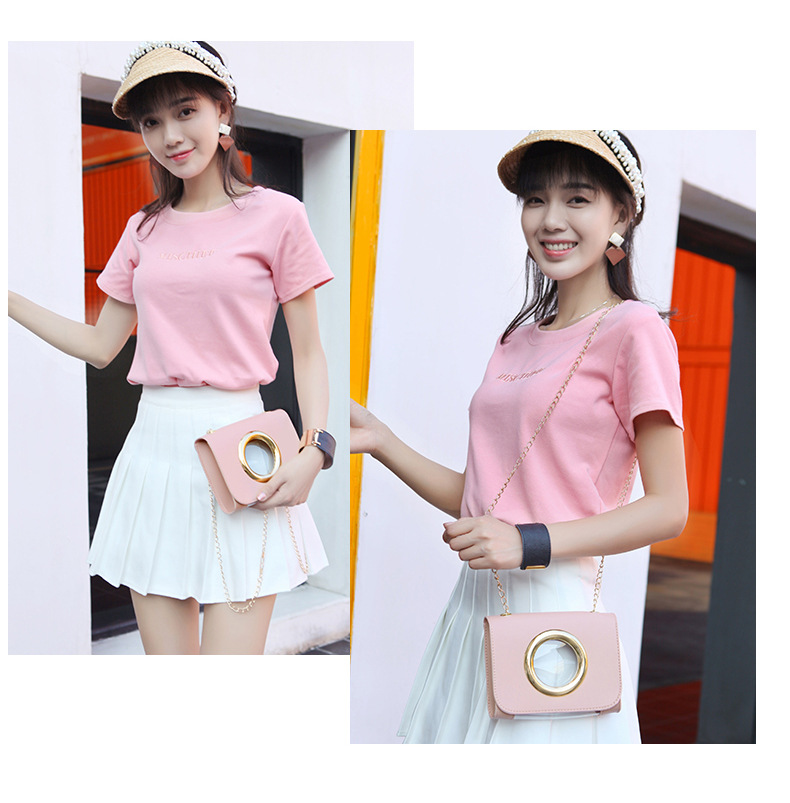 2021 New Women's Bag Korean Style Golden Large Circle Retro Small Square Bag Trendy Women's One Shoulder Crossbody Phone Bag 2021 New Women's Bag Korean Style Golden Large Circle Retro Small Square Bag Trendy Women's One Shoulder Crossbody Phone Bag