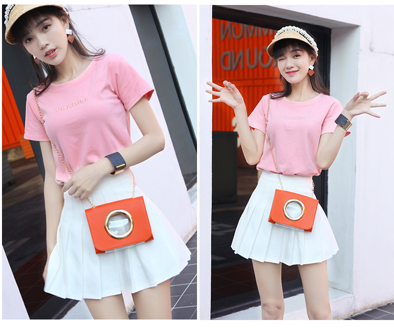 2021 New Women's Bag Korean Style Golden Large Circle Retro Small Square Bag Trendy Women's One Shoulder Crossbody Phone Bag 2021 New Women's Bag Korean Style Golden Large Circle Retro Small Square Bag Trendy Women's One Shoulder Crossbody Phone Bag