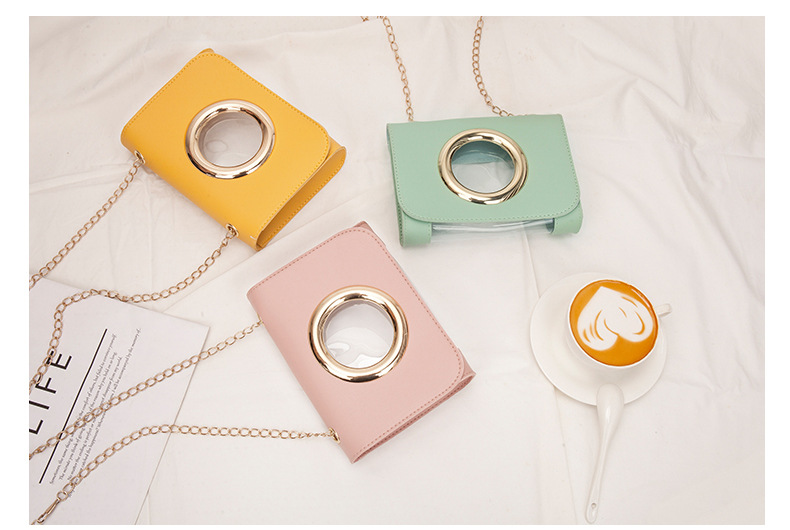 2021 New Women's Bag Korean Style Golden Large Circle Retro Small Square Bag Trendy Women's One Shoulder Crossbody Phone Bag 2021 New Women's Bag Korean Style Golden Large Circle Retro Small Square Bag Trendy Women's One Shoulder Crossbody Phone Bag