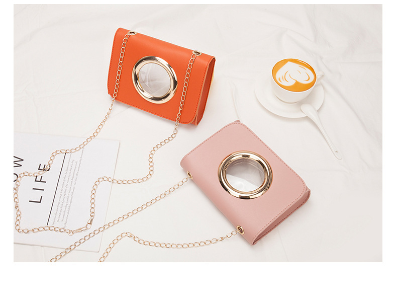 2021 New Women's Bag Korean Style Golden Large Circle Retro Small Square Bag Trendy Women's One Shoulder Crossbody Phone Bag 2021 New Women's Bag Korean Style Golden Large Circle Retro Small Square Bag Trendy Women's One Shoulder Crossbody Phone Bag
