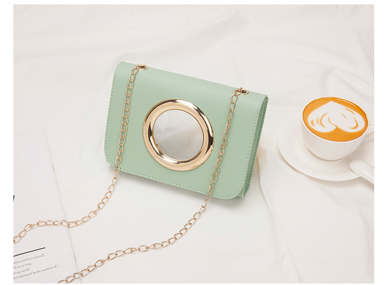 2021 New Women's Bag Korean Style Golden Large Circle Retro Small Square Bag Trendy Women's One Shoulder Crossbody Phone Bag 2021 New Women's Bag Korean Style Golden Large Circle Retro Small Square Bag Trendy Women's One Shoulder Crossbody Phone Bag