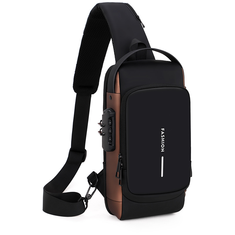 Multifunctional Men&#039;s Chest Bag Password Anti-Theft Backpack Shoulder Bag Sports Waterproof Crossbody Bag Cool Sports Car Motorcycle Bag