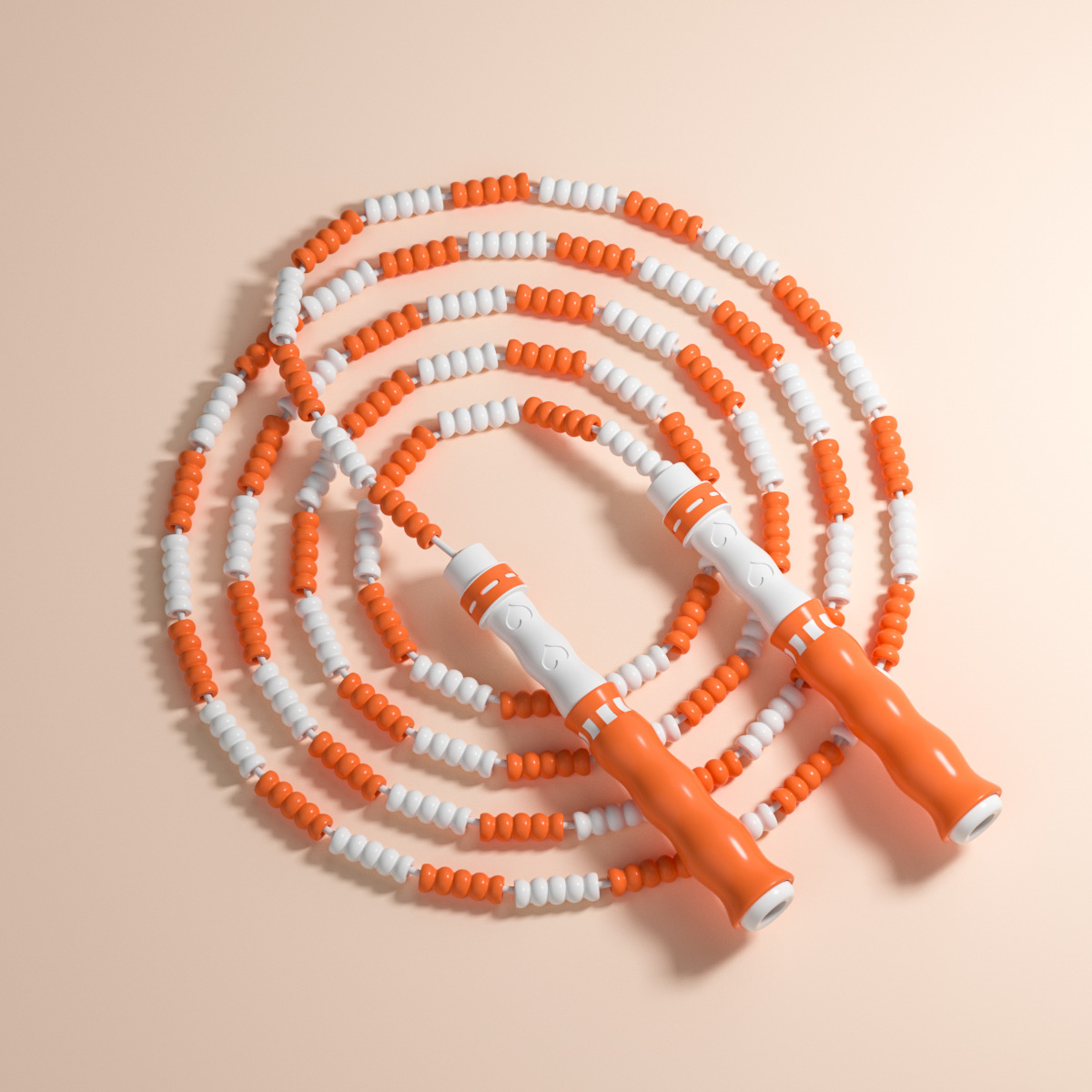 Hezhen Bamboo Section Skipping Rope Children&#039;s Bead Section Skipping Rope Adjustable Colorful Soft Bead Non-Knotted Anti-Winding Skipping Rope