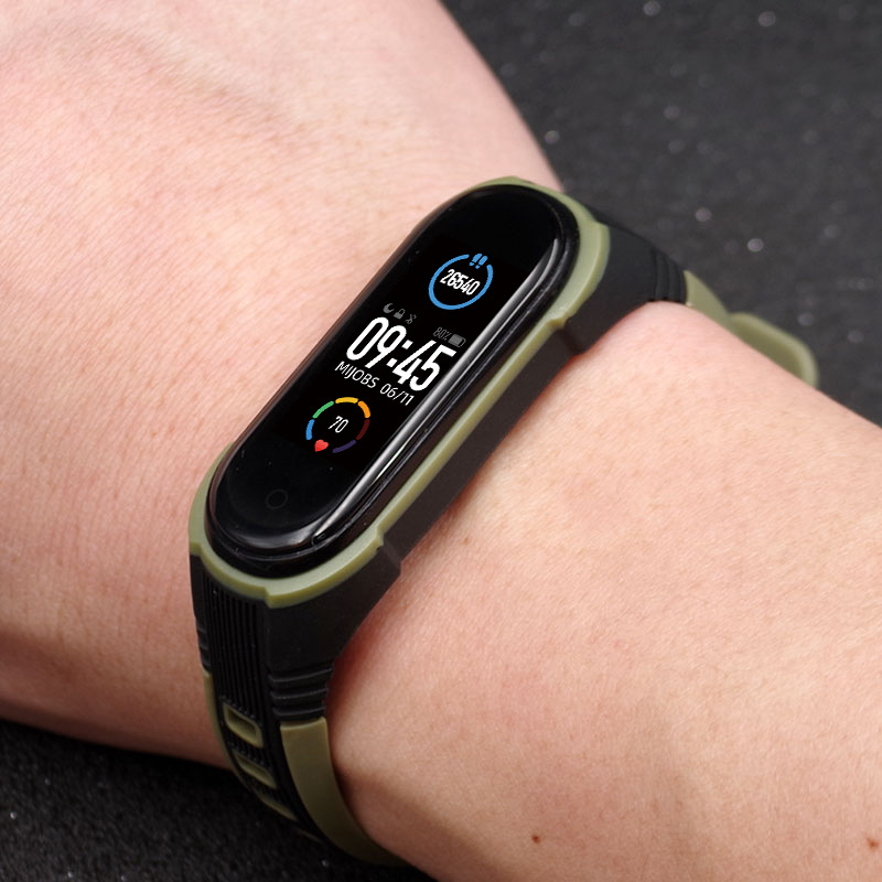 Bracelet 4 Strap Xiaomi Bracelet 5 Wrist Strap Universal 3 Generation Silicone TwoColor Original Intellectual Property