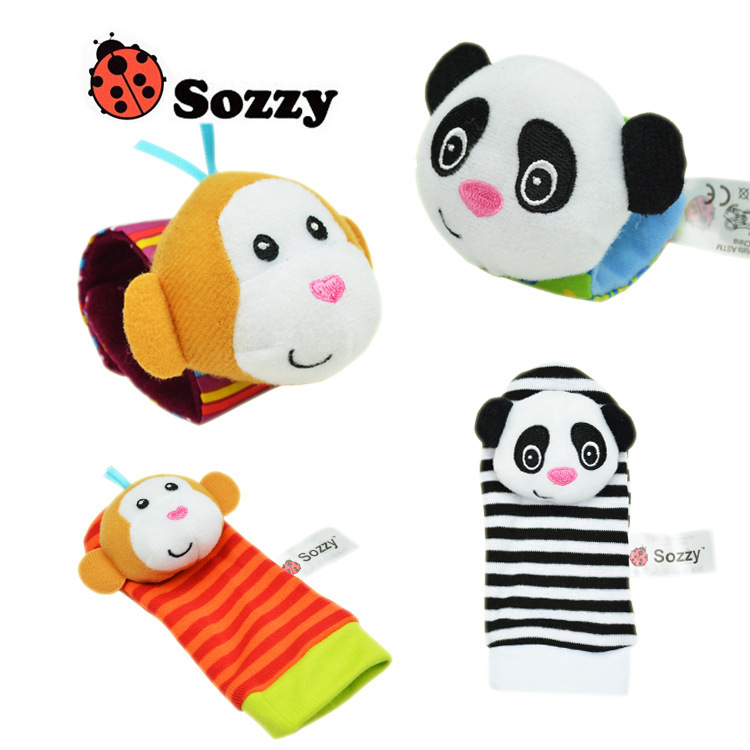 Baby wrist ring ring socks cartoon animal watch with a variety of options