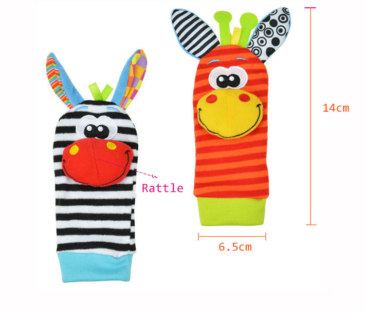 Baby wrist ring ring socks cartoon animal watch with a variety of options