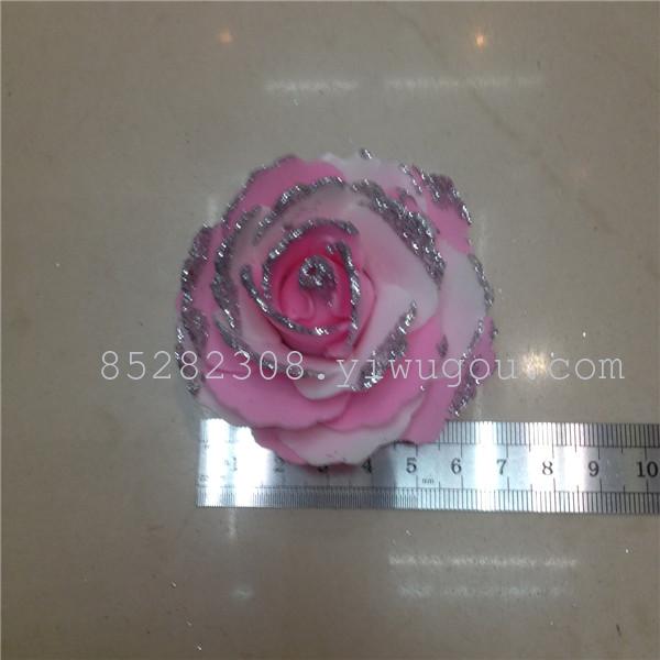 PE double color powder rose wedding bride holding flower, wrist flower accessories