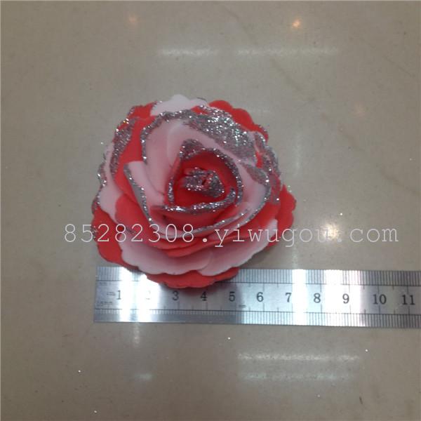 PE double color powder rose wedding bride holding flower, wrist flower accessories