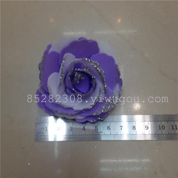 PE double color powder rose wedding bride holding flower, wrist flower accessories