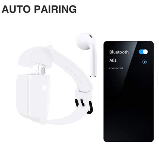 Cross - border hot style A01 TWS wrist wireless bluetooth headset portable fashionable sports running HIFI