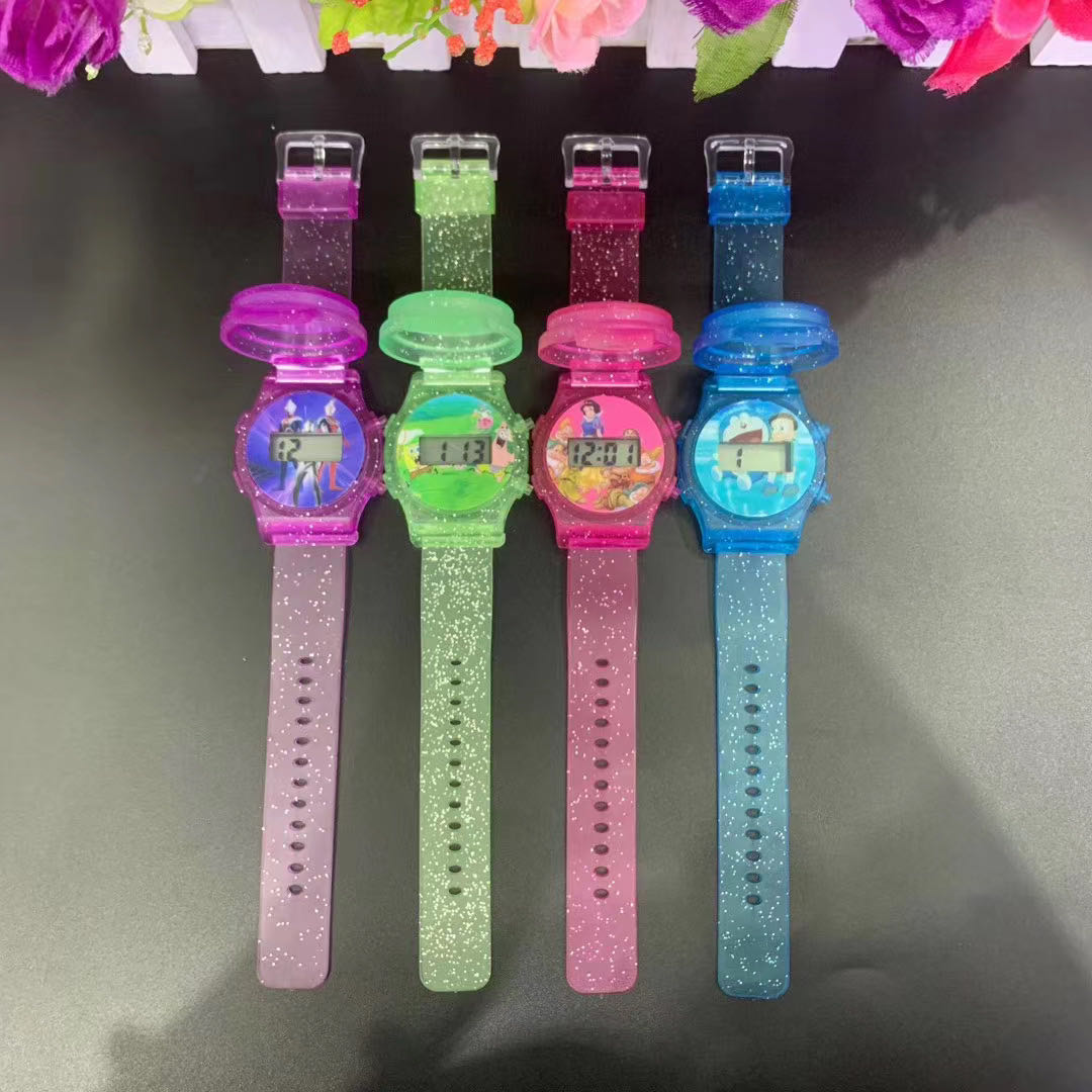Chi Yi fashion flip-flop electronic watches wrist decoration flip children electronic watch manufacturers direct