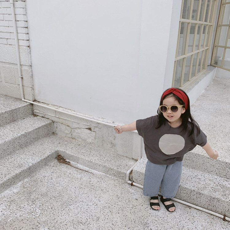 1door Children's Clothing Custom 2021 Summer Custom Vivi Same Retro Tuning Patch Circle Oversizet T-shirt 1door Children's Clothing Custom 2021 Summer Custom Vivi Same Retro Tuning Patch Circle Oversizet T-shirt