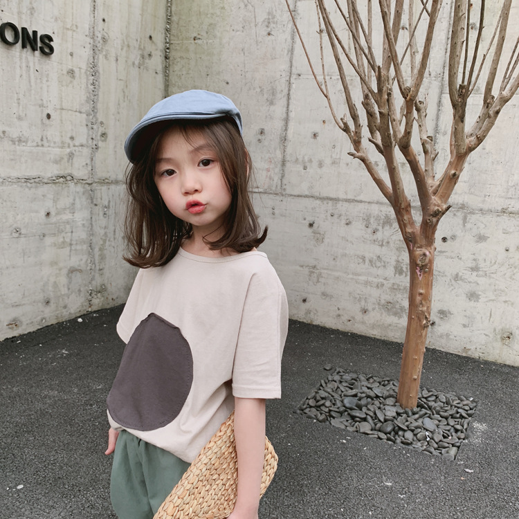 1door Children's Clothing Custom 2021 Summer Custom Vivi Same Retro Tuning Patch Circle Oversizet T-shirt 1door Children's Clothing Custom 2021 Summer Custom Vivi Same Retro Tuning Patch Circle Oversizet T-shirt