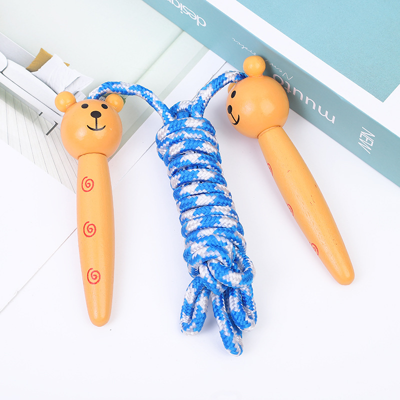 New Children Cartoon Wooden Animals Skipping Rope Kindergarten Elementary School Student Sports Skipping Rope Fitness Skipping Rope Factory Direct Sales New Children Cartoon Wooden Animals Skipping Rope Kindergarten Elementary School Student Sports Skipping Rope Fitness Skipping Rope Factory Direct Sales