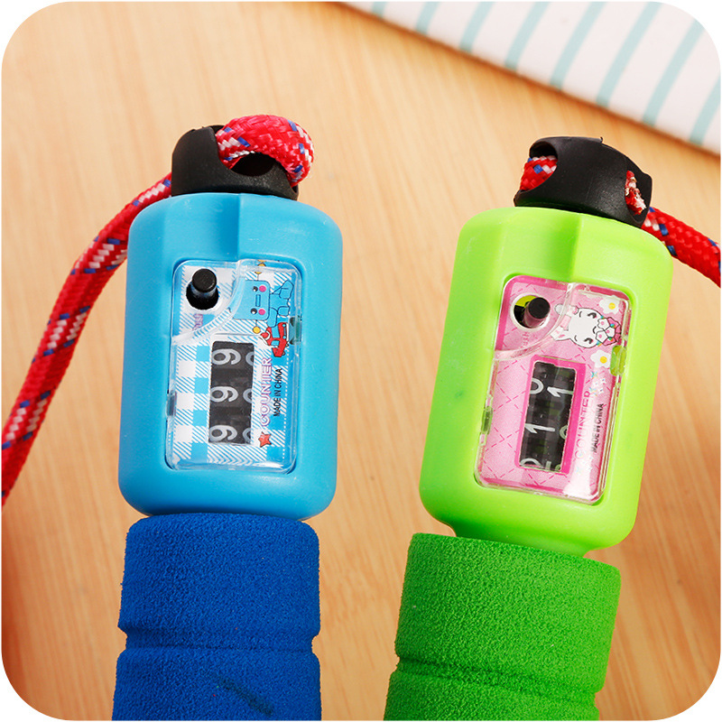 Cotton Binder Sponge Handle Skipping Rope with Counter Student Senior High School Entrance Examination Sporting Goods Outdoor Sports Gifts
