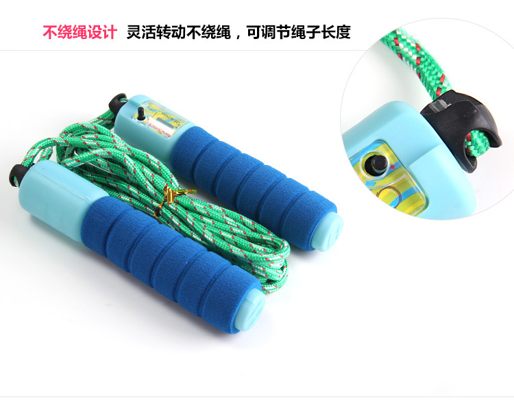 Cotton Binder Sponge Handle Skipping Rope with Counter Student Senior High School Entrance Examination Sporting Goods Outdoor Sports Gifts Cotton Binder Sponge Handle Skipping Rope with Counter Student Senior High School Entrance Examination Sporting Goods Outdoor Sports Gifts