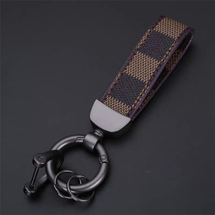 New Fashion Brand Flower Leather Keychain Waist Hanging Car Men's and Women's Metal Key Ring Circle Pendant New Fashion Brand Flower Leather Keychain Waist Hanging Car Men's and Women's Metal Key Ring Circle Pendant