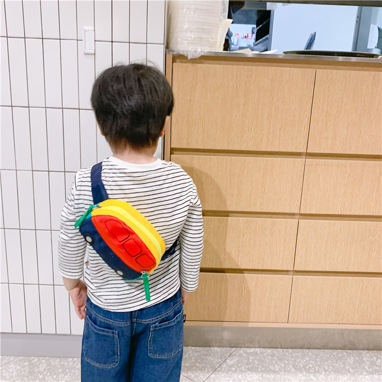 Korean-Style Lightweight Mini Boys and Girls Trendy Cool Waist Chest Bag Change Backpack Cartoon Car Children's Shoulder Messenger Bag Korean-Style Lightweight Mini Boys and Girls Trendy Cool Waist Chest Bag Change Backpack Cartoon Car Children's Shoulder Messenger Bag