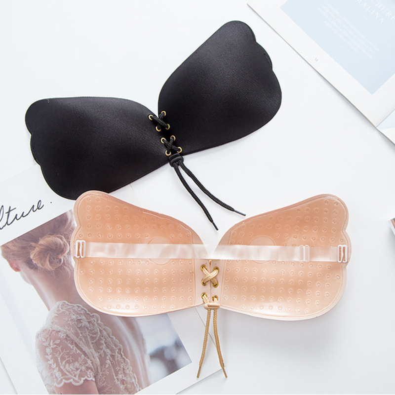 New Wing Lala Goddesst Invisible Bra with Shoulder Strap Traceless Ventilation Breast Patch Nude Bra Push up Wedding Underwear New Wing Lala Goddesst Invisible Bra with Shoulder Strap Traceless Ventilation Breast Patch Nude Bra Push up Wedding Underwear