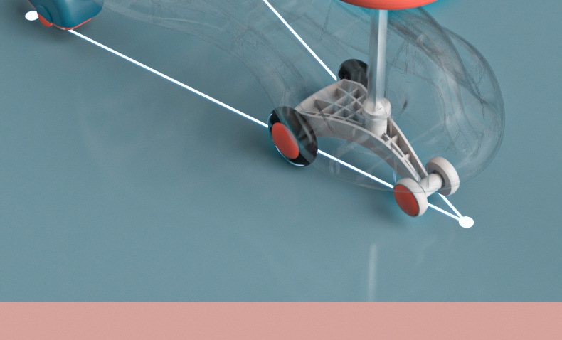 Baby Swing Car Universal Silent Wheel Cyan Cool Music Bobby Car Adults Can Do Anti-Flip Luge