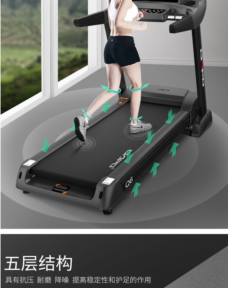 Changran CP-Q6 Treadmill Home Led Exercise Single/Multi-Function Mute Folding Interior Gym Equipment