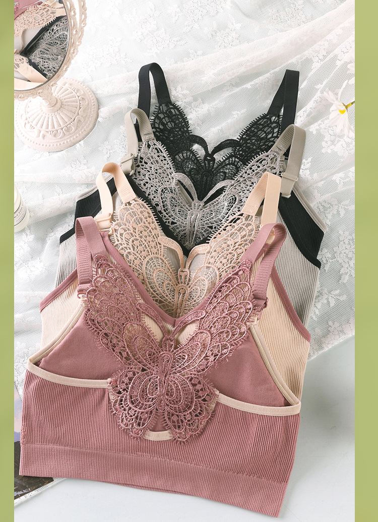 Butterfly Beauty Back Underwear One-Piece Wireless Sports Bra Underwear Female Butterfly Beauty Back Sexy Push up Comfort Butterfly Beauty Back Underwear One-Piece Wireless Sports Bra Underwear Female Butterfly Beauty Back Sexy Push up Comfort
