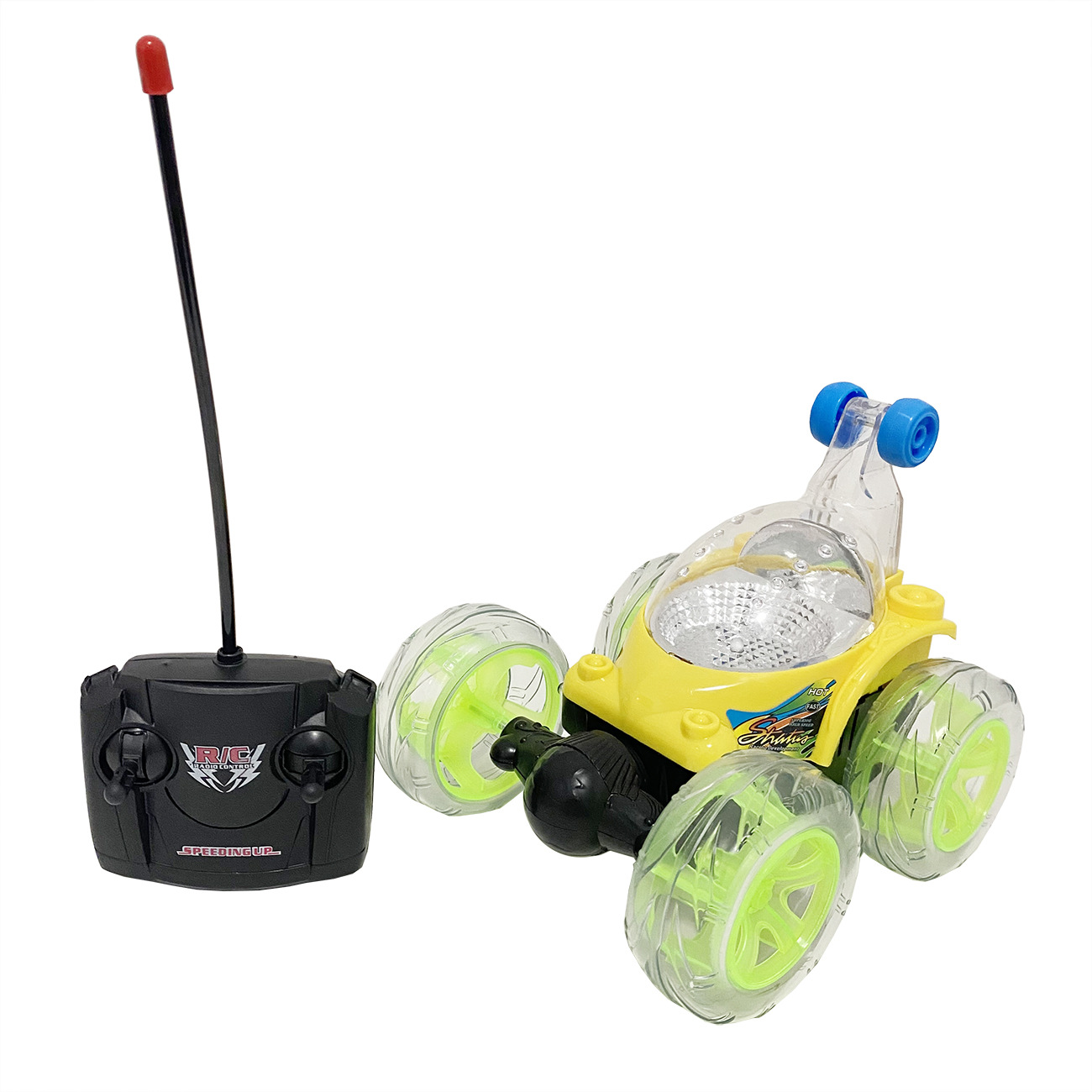 Cross-Border Hot Selling Rolling Stunt Car Electric Toy Cool Music Remote Control Car Charging Tilting off-Road Vehicle Gift
