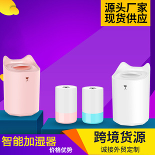 New Cross-Border Cool Cat Humidifier USB Car Desktop Portable Fragrance Air Purifier Colorful Night Lamp
