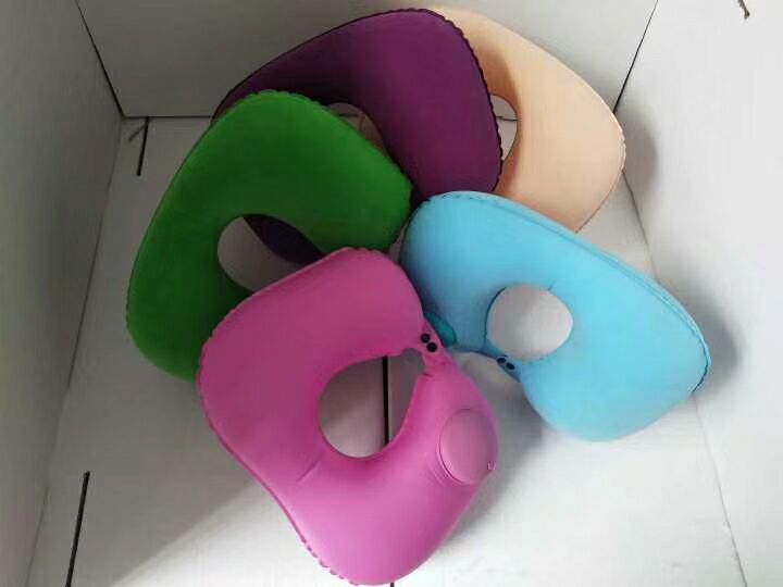 Push down u-shaped inflatable pillow blow up pillow Push down u-shaped inflatable pillow blow up pillow