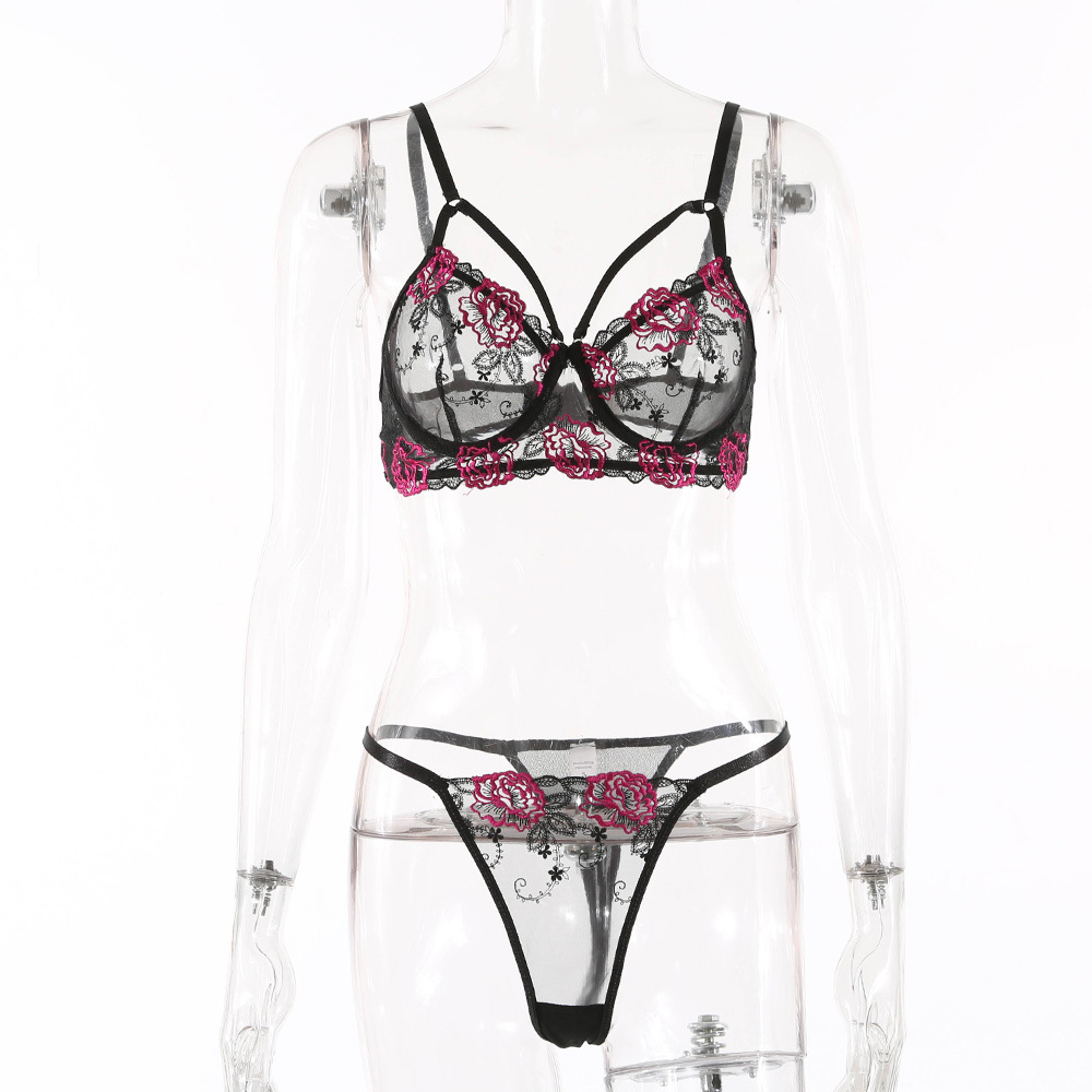 Shantou Dongzhoutai Knitted European and American Style Lace Embroidered Hollow-out Sexy Belt Steel Ring Push up Underwear 14484 Shantou Dongzhoutai Knitted European and American Style Lace Embroidered Hollow-out Sexy Belt Steel Ring Push up Underwear 14484