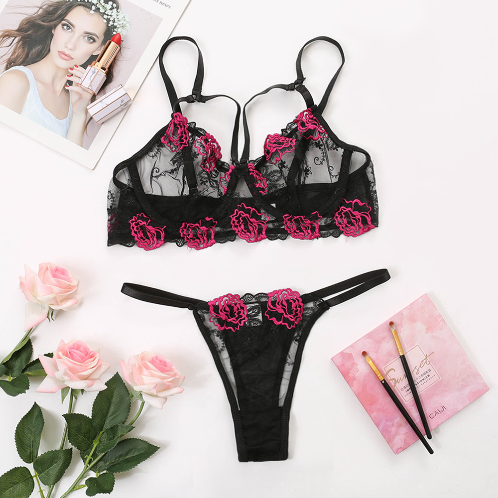 Shantou Dongzhoutai Knitted European and American Style Lace Embroidered Hollow-out Sexy Belt Steel Ring Push up Underwear 14484 Shantou Dongzhoutai Knitted European and American Style Lace Embroidered Hollow-out Sexy Belt Steel Ring Push up Underwear 14484