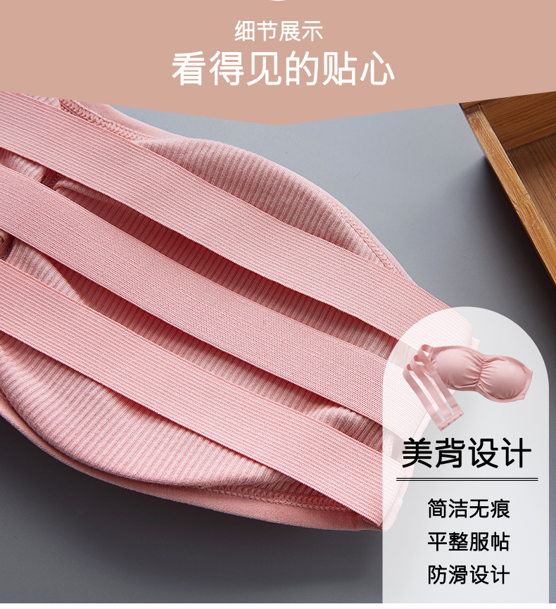 New Thread Strapless Bra and Undershirt Tube Top Anti-Exposure Sexy Push up with Breast Pads One-Piece Strapless Bottoming Underwear New Thread Strapless Bra and Undershirt Tube Top Anti-Exposure Sexy Push up with Breast Pads One-Piece Strapless Bottoming Underwear