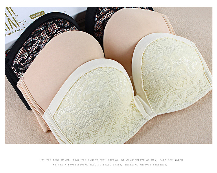 Factory Cross-Border Strapless Underwear Beautiful Back Push-up Pull-up Bra Wedding Dress Wireless Bra Invisible Nude Bra Women Factory Cross-Border Strapless Underwear Beautiful Back Push-up Pull-up Bra Wedding Dress Wireless Bra Invisible Nude Bra Women