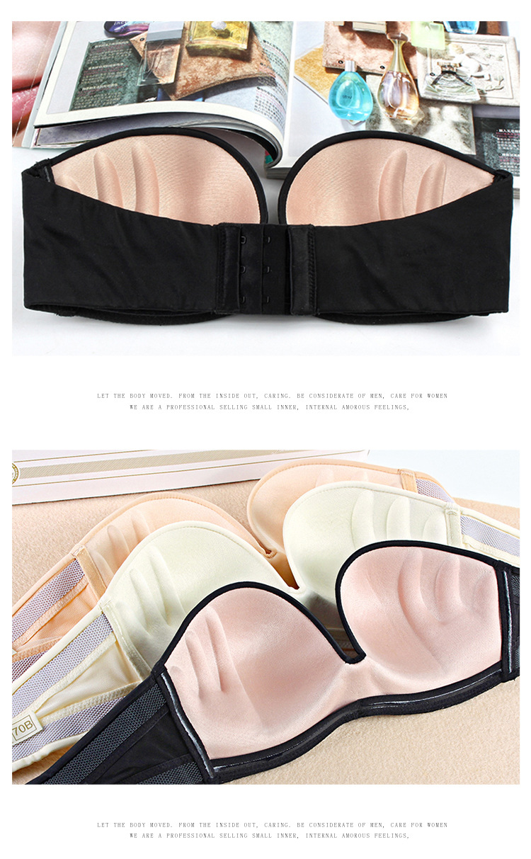 Factory Cross-Border Strapless Underwear Beautiful Back Push-up Pull-up Bra Wedding Dress Wireless Bra Invisible Nude Bra Women Factory Cross-Border Strapless Underwear Beautiful Back Push-up Pull-up Bra Wedding Dress Wireless Bra Invisible Nude Bra Women