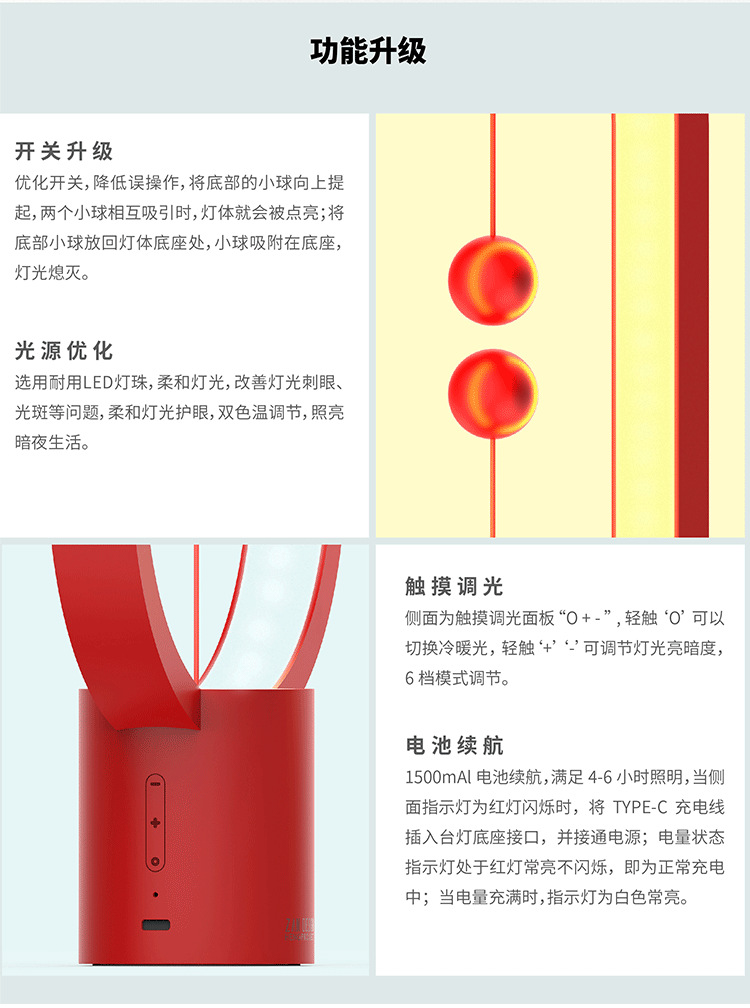 Hengpro Balance Light Magnetic Suspension Lights Red Table Lamp Creative Small Night Lamp Bedroom Bedside Lamp Gift Hengpro Balance Light Magnetic Suspension Lights Red Table Lamp Creative Small Night Lamp Bedroom Bedside Lamp Gift