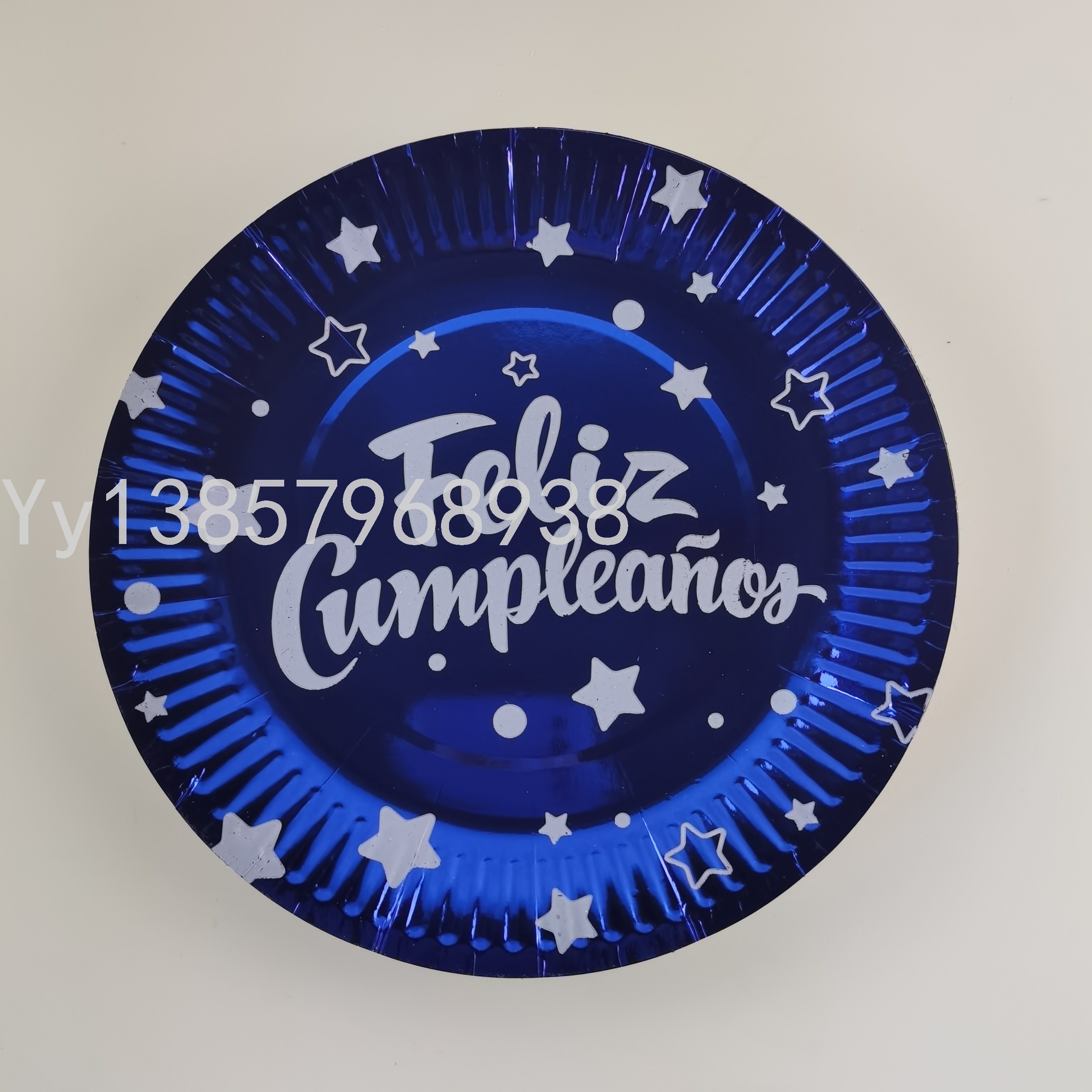 10PCs Blue Color Gold Printing Paper Pallet Series 'Paper Birthday Festival Products for Birthday Party 10PCs Blue Color Gold Printing Paper Pallet Series 'Paper Birthday Festival Products for Birthday Party
