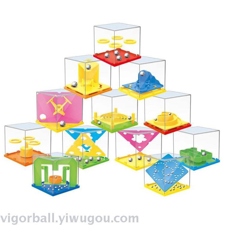 Children's mini-intelligence balance ball maze ball pressure toys brain teasers 12 pieces Children's mini-intelligence balance ball maze ball pressure toys brain teasers 12 pieces