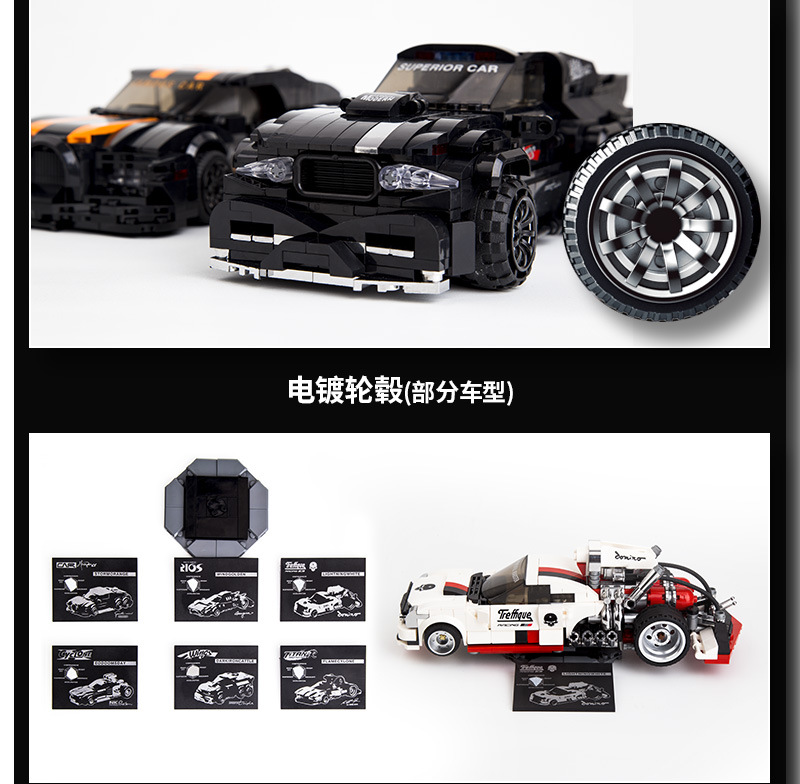 Cool Small Brick Technology Change Series KC001-KC006 Adult Pull Back Sports Car Building Blocks Decompression Toy Model Cool Small Brick Technology Change Series KC001-KC006 Adult Pull Back Sports Car Building Blocks Decompression Toy Model
