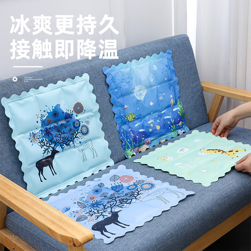 New Multi-Functional Ice Cushions Seat Cushions Ice Crystal Cushion Summer Cooling Gadget Car Cool Cushion Cartoon Seat Cushion Customization